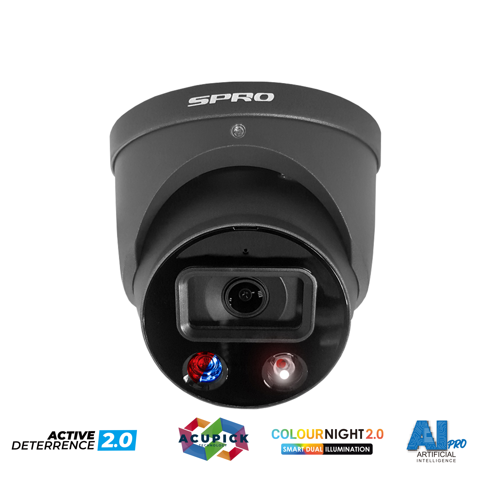 SPRO DHIPD50/28LRG/30-D-V4 grijze turretcamera