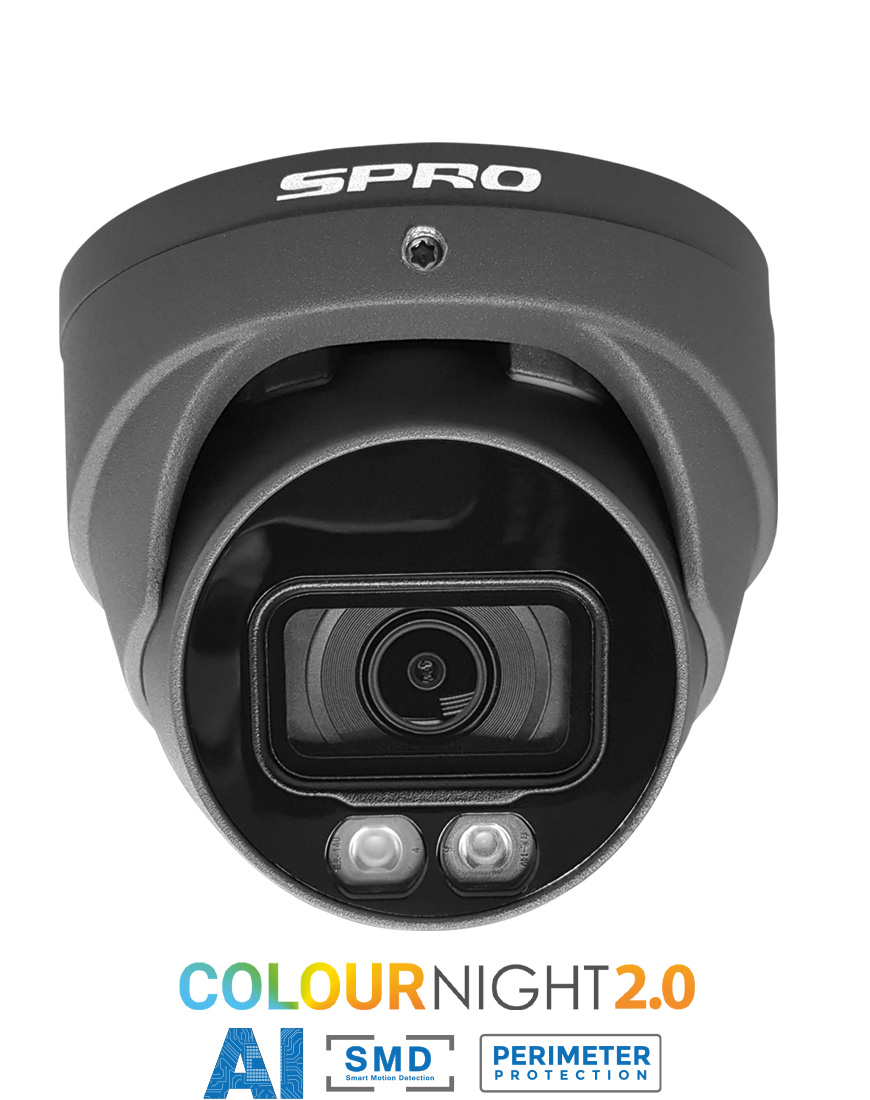 SPRO DHIPD80/28LRG-M grijze 8MP turretcamera
