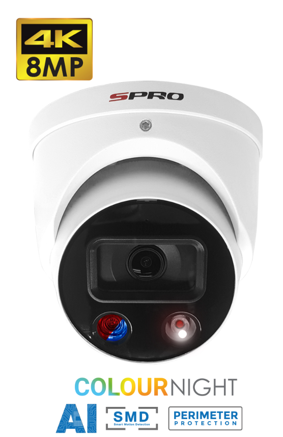 SPRO DHIPD80/28LRW/30-D-V2 8MP turretcamera