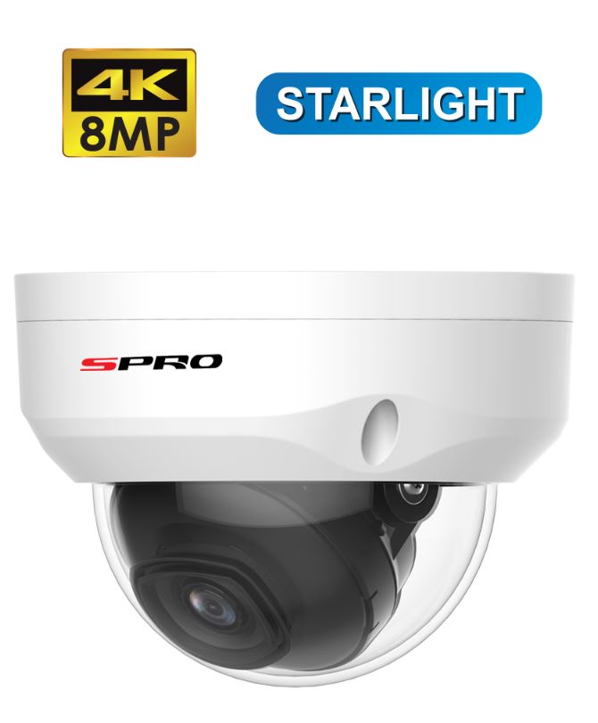 SPRO DHIPD80/28RV-W-V2 8MP vandaalbestendige camera