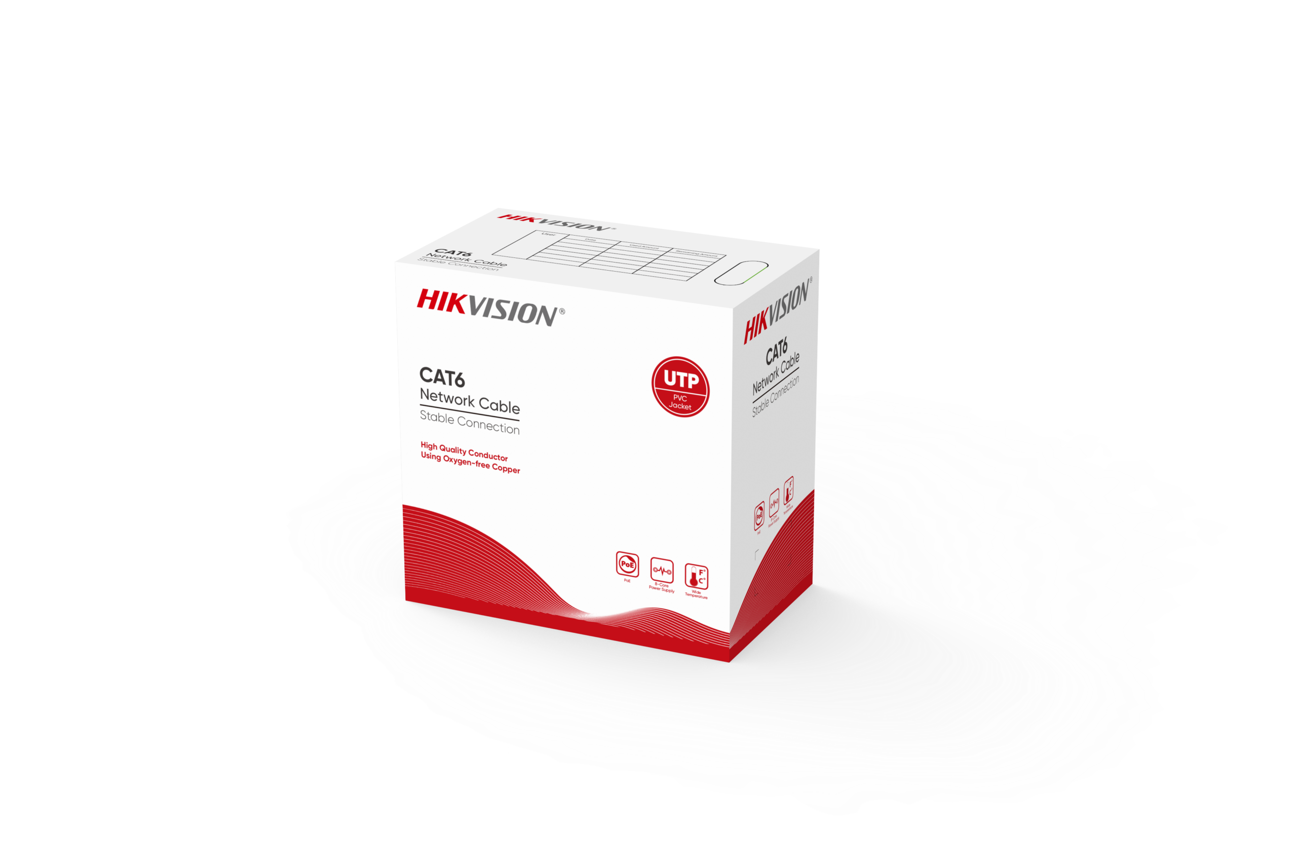Hikvision DS-1LN6-UE-W – 305m CAT6 UTP netwerkkabel